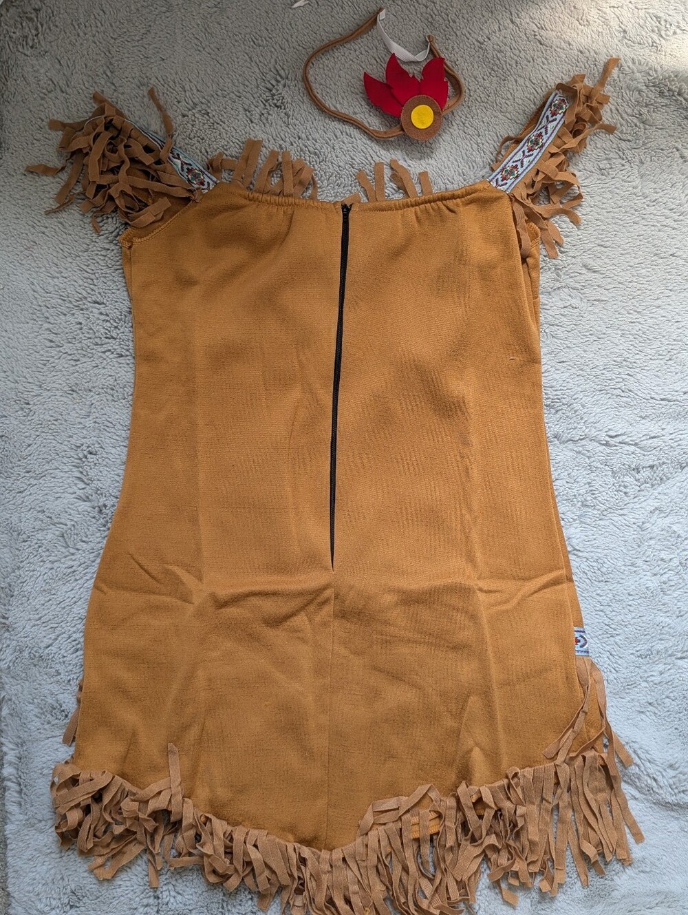 Hauntlook Hide Huntress Costume Dress Halloween Faux Suede Fringe NWOT | Medium - Picture 5 of 6